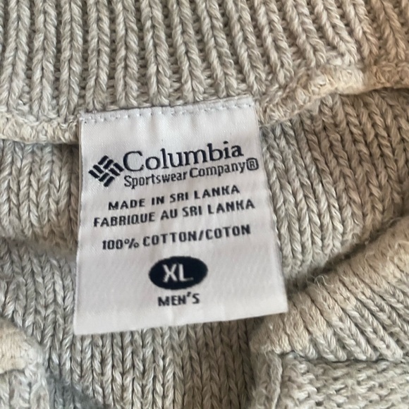 Mens Columbia knit pullover sweater beige size XL - Picture 5 of 6